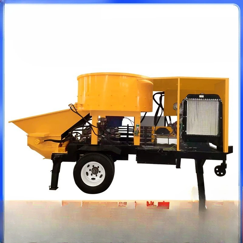 Concrete pump truck, secondary structure pouring column pump small ground