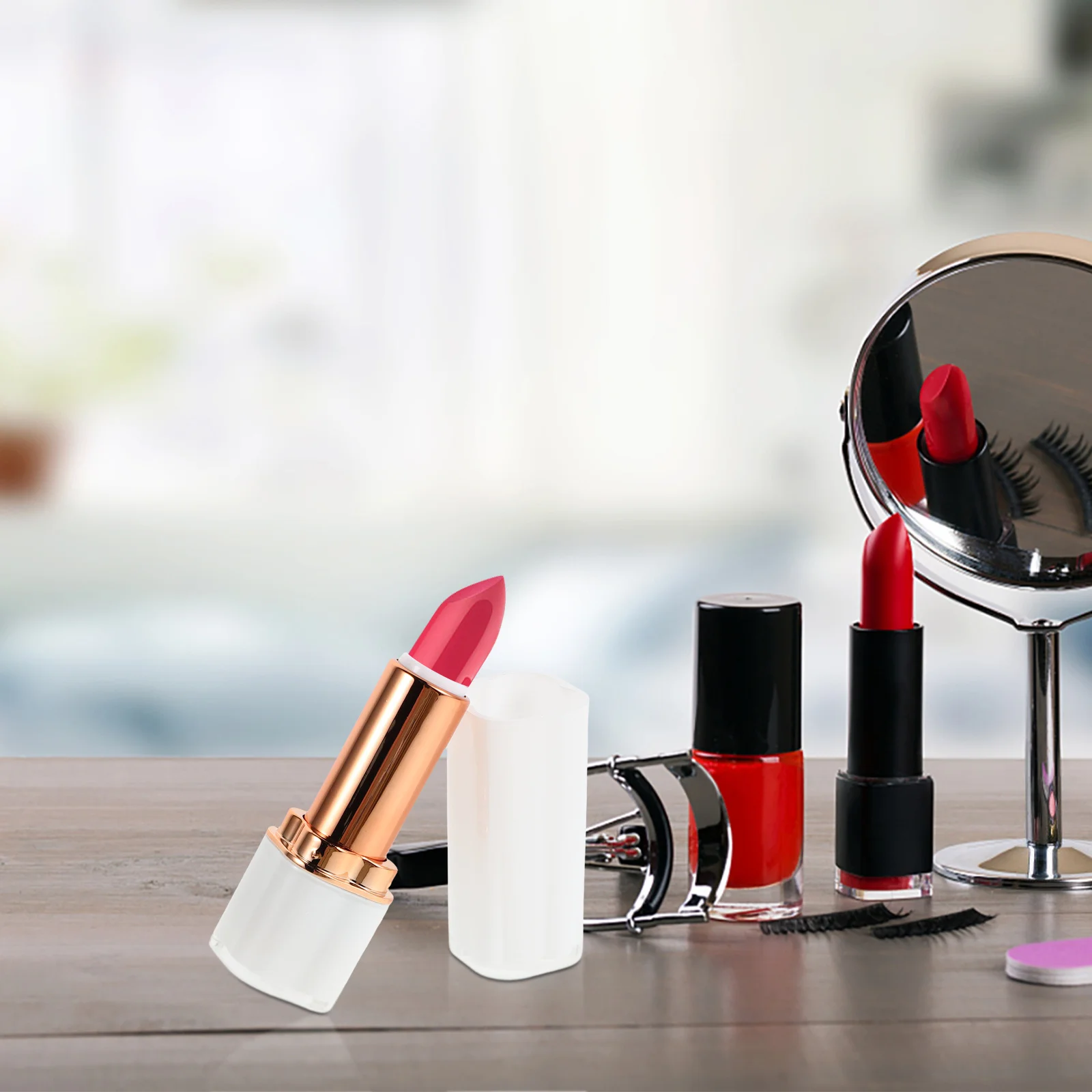 

Empty Lipstick Tubes for DIY Lip Gloss Making Refillable Plastic Container Portable Balm Sub Four Leaf Design