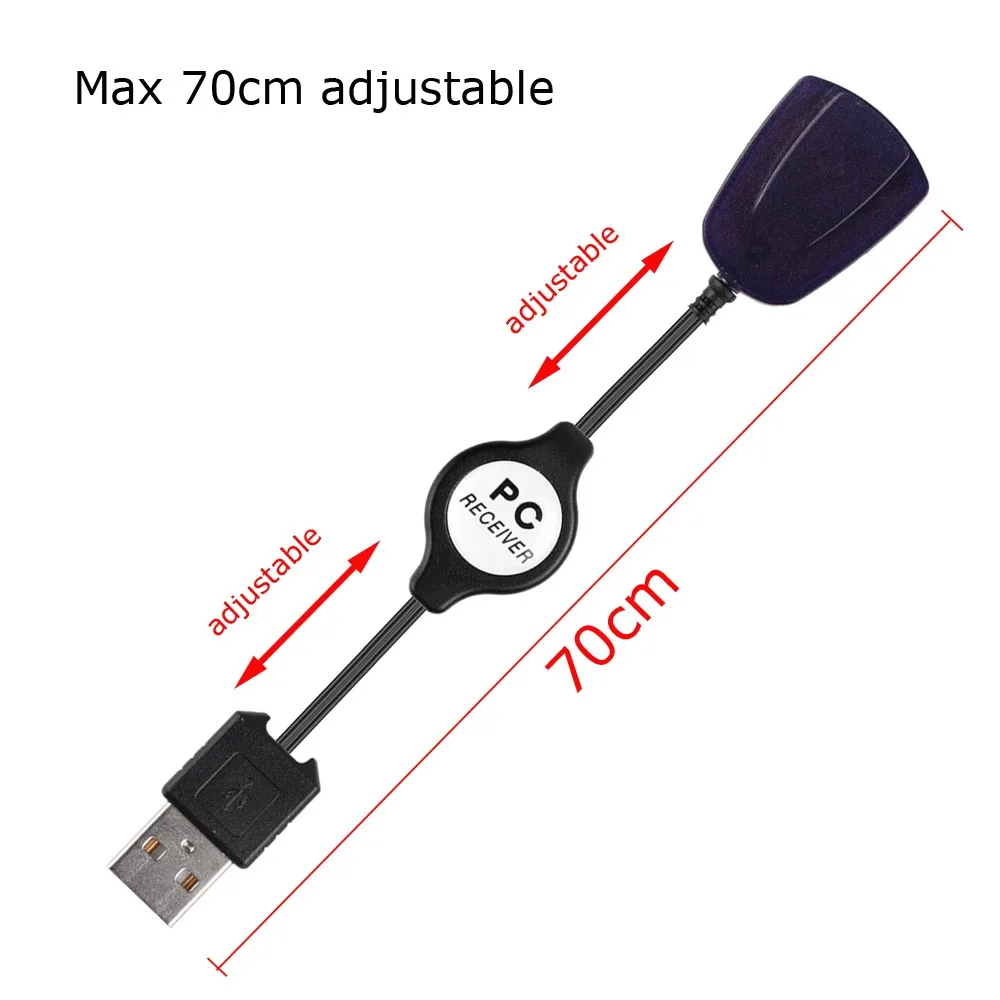 Control remoto inalámbrico del ratón Control remoto receptor USB IR Control remoto para Loptop PC centro de la computadora
