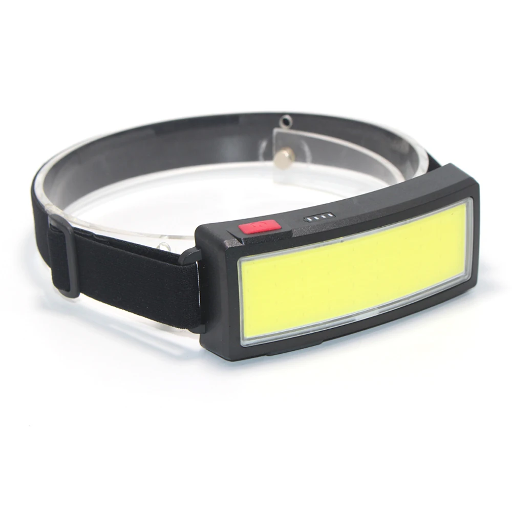 Mini lampe frontale Portable COB, 3 Modes d'éclairage, avec batterie intégrée, Rechargeable par USB