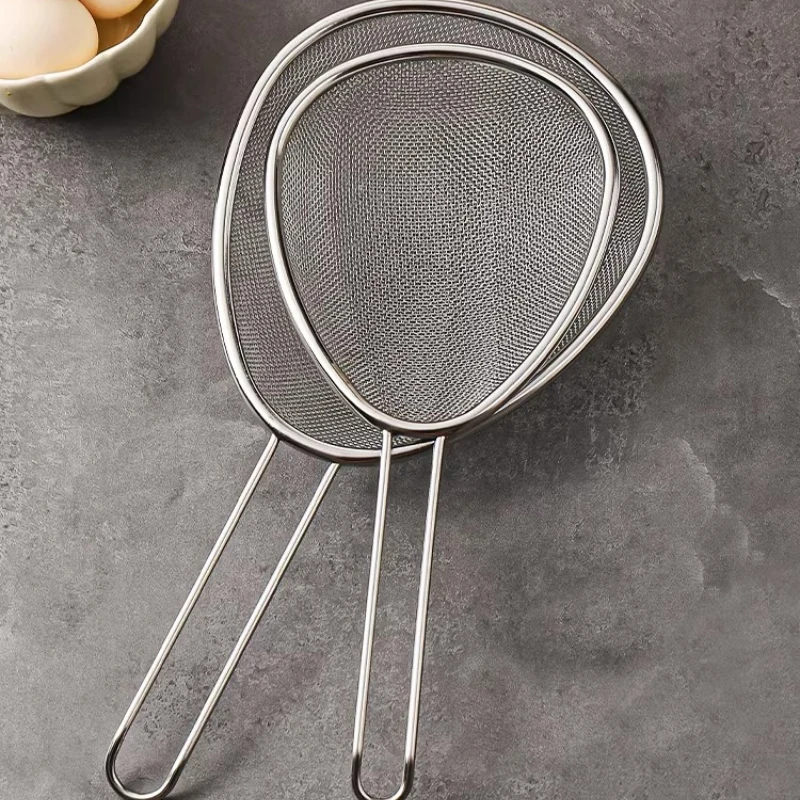 

LLMM Household Kitchen Colander Spoon Hedge Short Handle Fine Mesh Fishing Spoon Soybean Milk Filter Screen