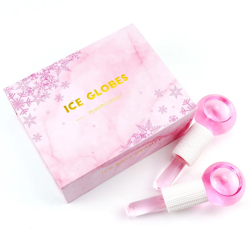 Glitters Massage for Cooling Facial Ice Globes and Polymer Gel With Shimmering Ice Globes for Face