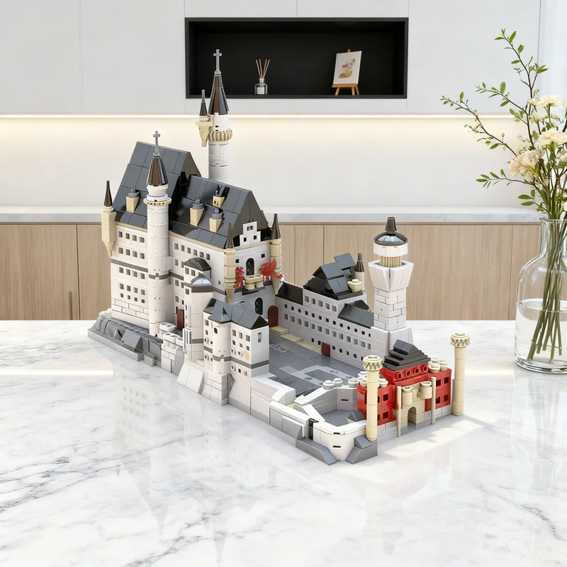 

2265pcs MOC Neuschwanstein Micro Castle Architecture Model Building Blocks DIY Gift Creative Collectible Display Decor Premium