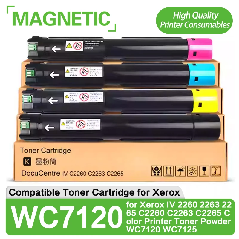 WC7120 WC7220 WC7125 Compatible Color Toner Cartridge for Xerox IV 2260 2263 2265 C2260 C2263 C2265 Color Printer Toner Powder