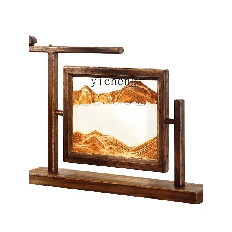 

XL boutique creative quicksand painting hourglass ornament light luxury living room office desktop decoration