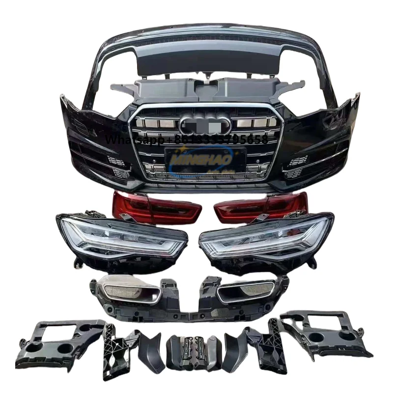 

Top Auto Parts for A6 Front Rear Bar Assembly Front Bumper Panel Hood Headlights Fog Lights-Condition Used Material Plastic