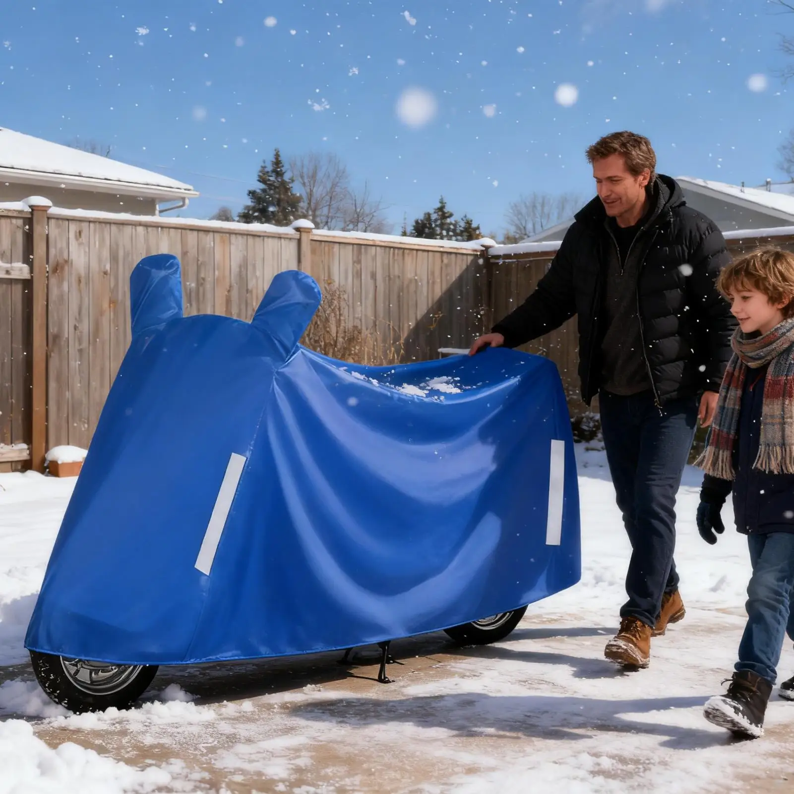 

Waterproof Motorcycle Cover Heavy Duty Waterproof All-Weather Outdoor Motorcycle Storage Rain Cover For Scooter Electric Vehicle