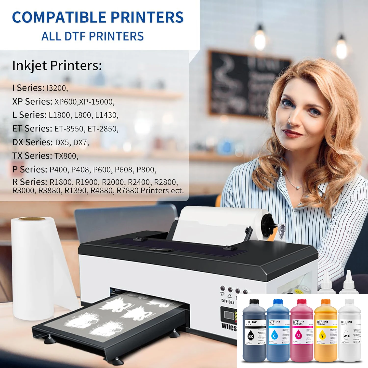 1000ML DTF Ink For T-shirt Transfer Printing For Epson L800 L1800 XP-15000 XP600 TX800 P600 P608 P800 DX5 DX7 i3200 4720 i1600 - view 3