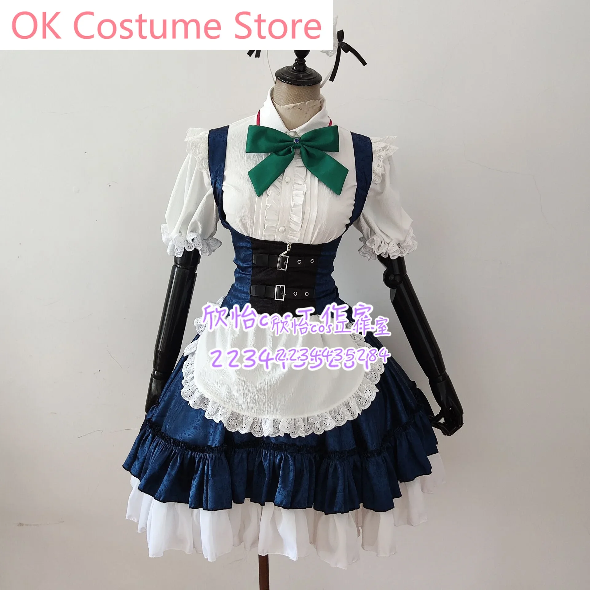 Touhou Project Izayoi Sakuya Maid Outfit Dress Cosplay Costume Cos Game Anime Party Uniform Hallowen Play Role Clothes Clothing