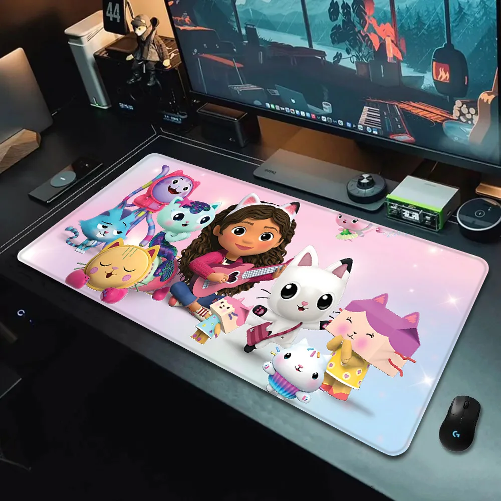 Cartoon Gabbys Dollhouses Mousepad HD Printing Computer Gamers Locking Edge Non-slip Mouse Pad XXL90x40cm Keyboard PC Desk Pad