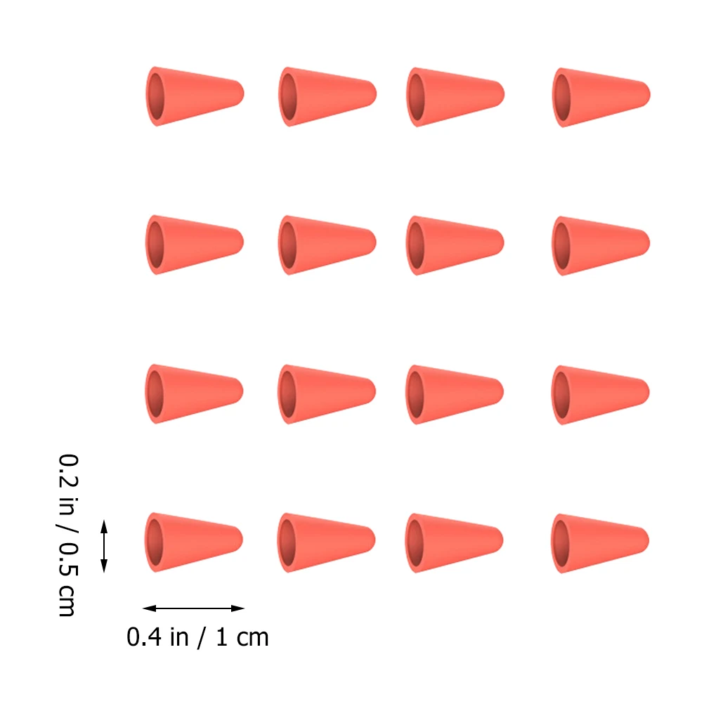 

16pcs Stylus Pen Tip Cover Silicone Protective Cap Compatible For Pencil 1 2 Accurate Writing Anti Slip Noise Reduction