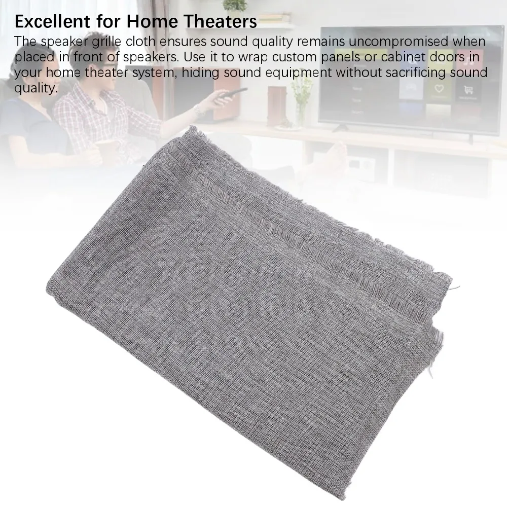 

150x50cm Single Layer Speaker Grill Cloth Retro Style Light Transmitting Speaker Grill Cloth Cover Mesh Cloth Dust Proof