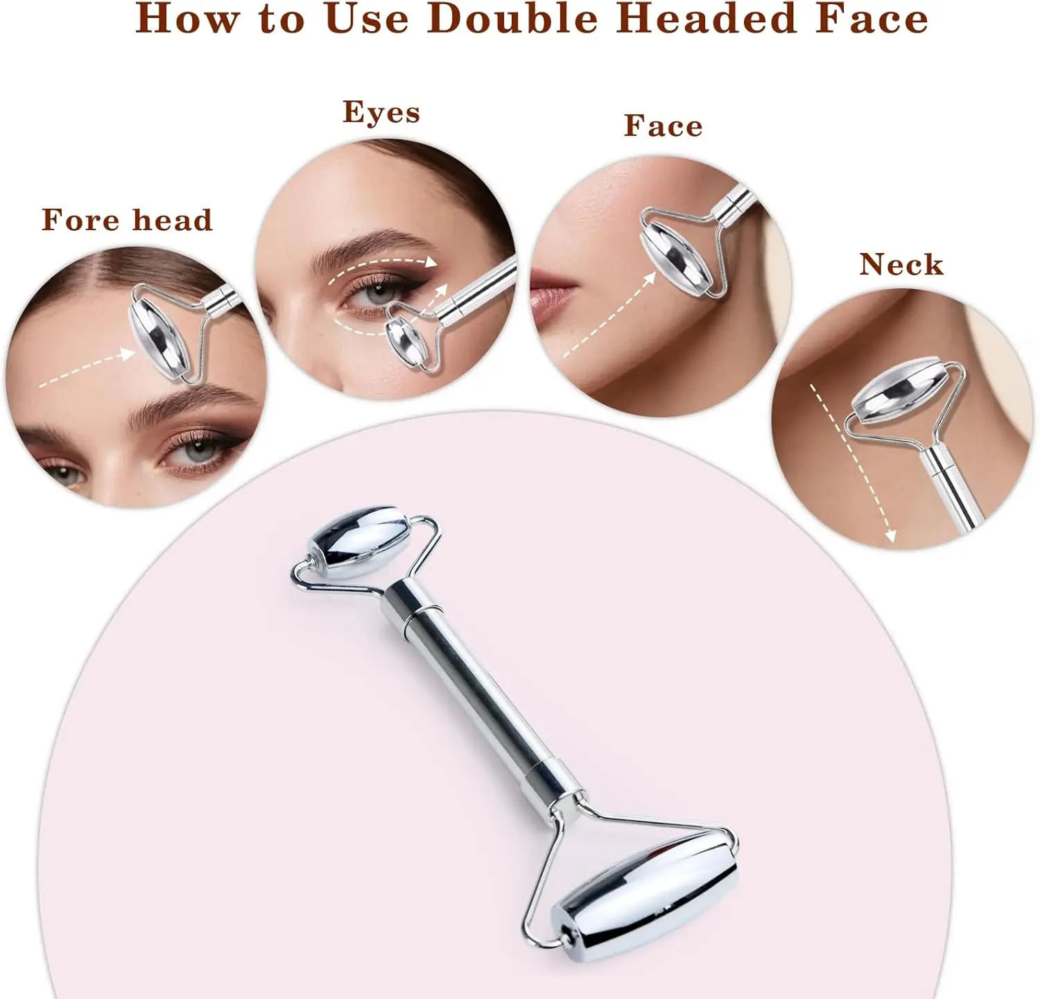 304 مجموعة الأسطوانة غير القابل للصدأ للوجه والرقبة والعين أداة تدليك الوجه الرعاية الصحية كشط مجلس العضلات أدوات العناية بالبشرة الجمال