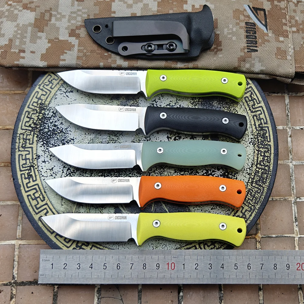 DICORIA Small DK18 SANDVIK 14C28N Steel Fixed Blade Knife G10 Handle KYDEX Sheath Hunt Straight Camp Survival Outdoor EDC Tool