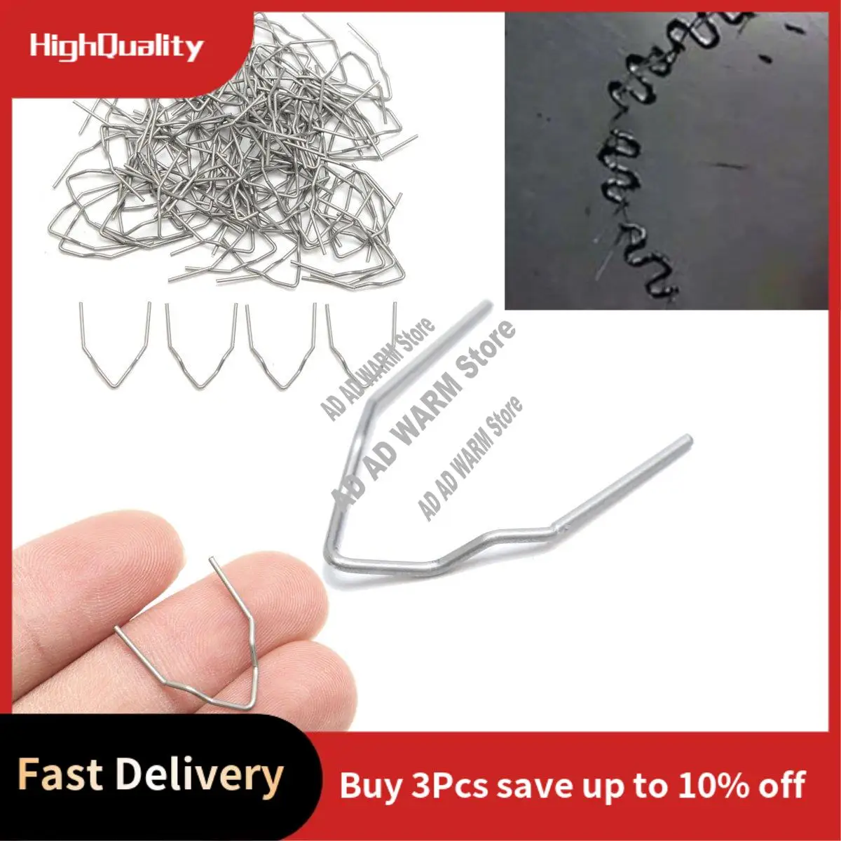 AD23-1200Pcs grampos de grampeador quente para reparo de soldador de plástico derreter máquina de solda a quente ferramenta de reparo de carro de pára-choques de soldagem, 6 tipos