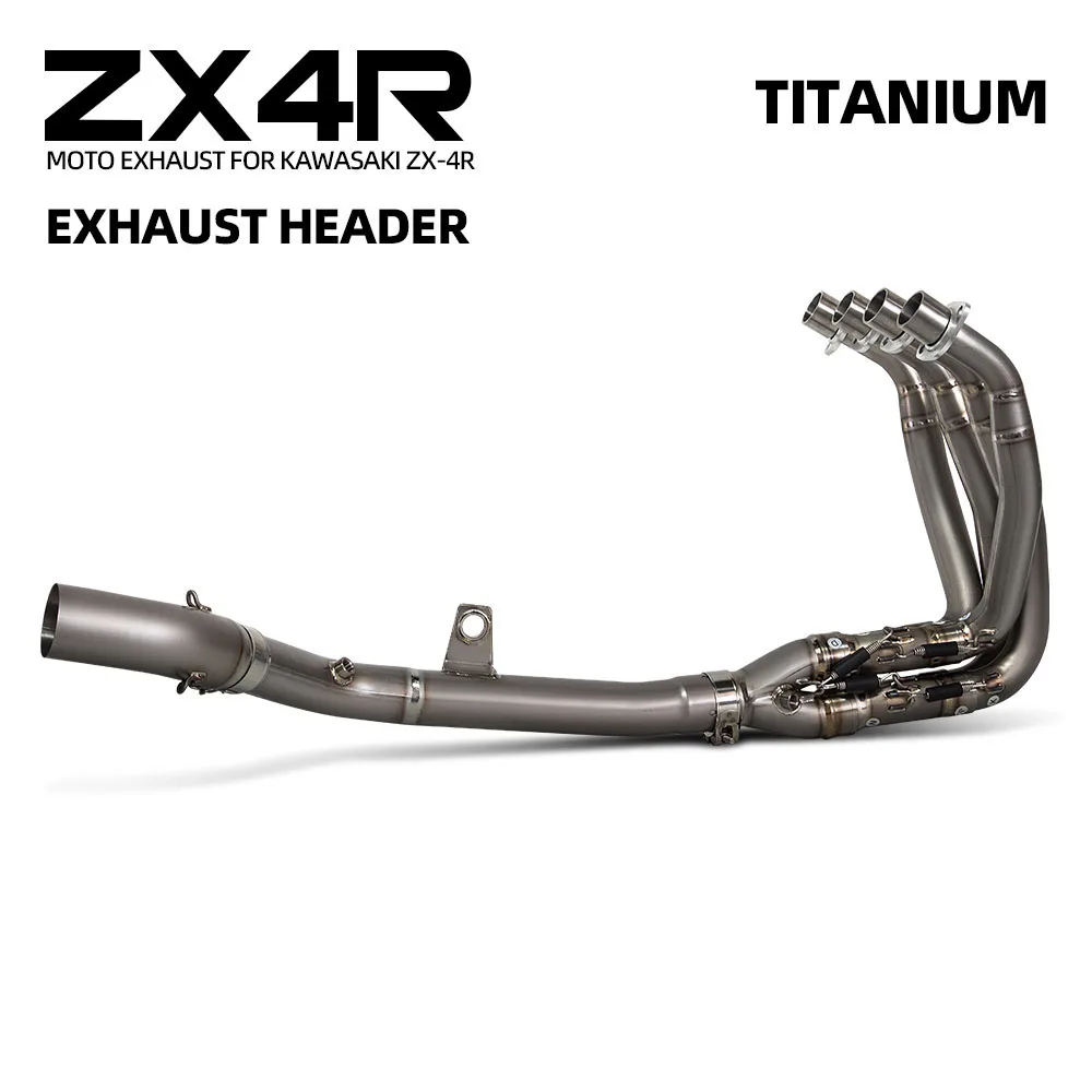 

For Kawasaki ZX4R ZX4RR ZX-4R ZX-4RR 2023-2026 Motorcycle Exhaust Manifold 60MM escapet racing front link tube