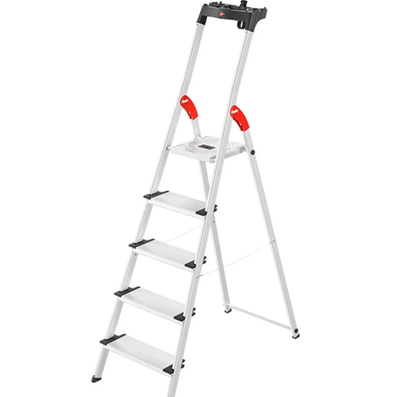 Lightweight aluminum alloy household  Wide pedal Folding multifunctional aluminum ladder