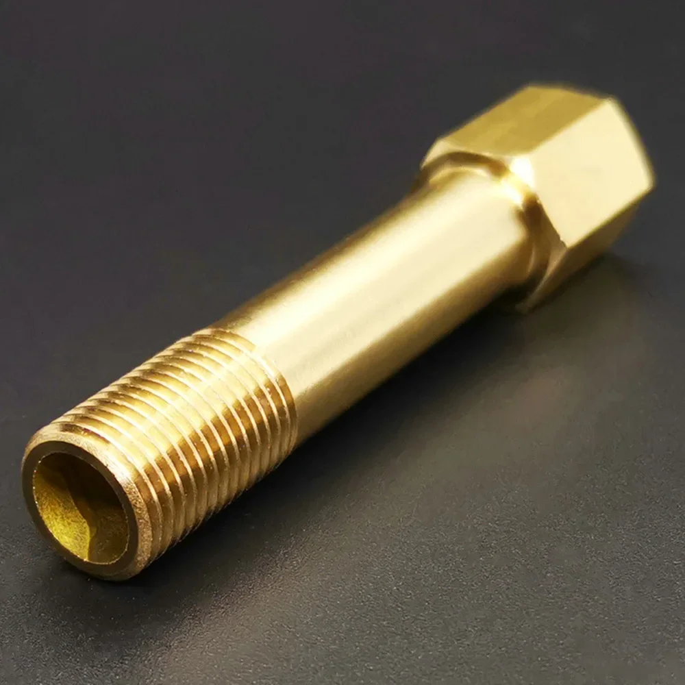 35 50 75 100 -250mm Length 1/8" 1/4" 3/8" BSP Female To Male Brass Connector Pipe Fitting Long Nipple Rod Coupler Water Gas Oil