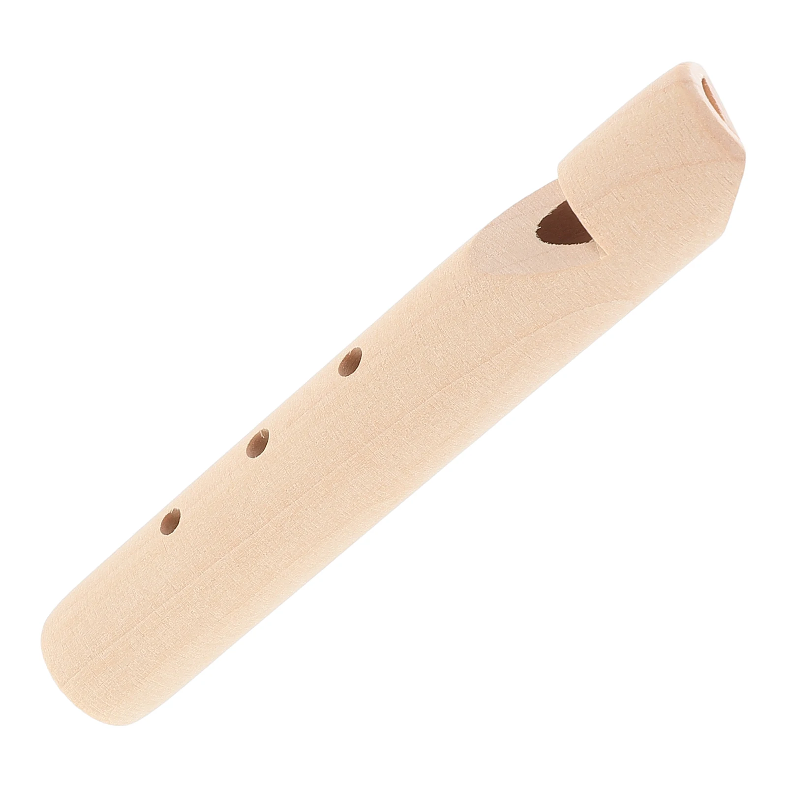 

Wooden Flute Instrument Miniature 3 Holes Kids Musical Toys Piccolo Whistle DIY Painting Orff Education Fun Noise Maker