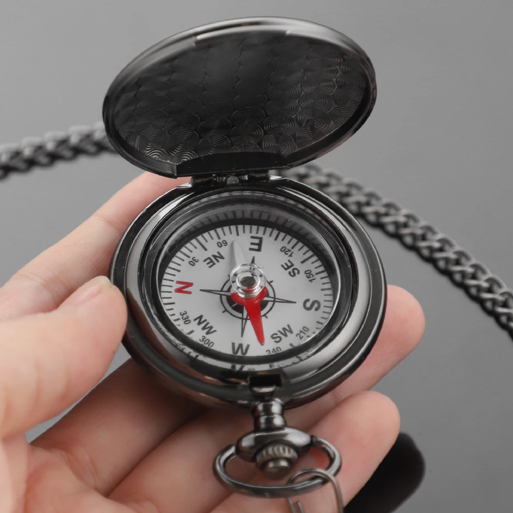 خمر السلس تصميم البوصلة ساعة الجيب التخييم في الهواء الطلق المشي لمسافات طويلة المحمولة جيب النحاس البوصلة الملاحة النساء الرجال الهدايا