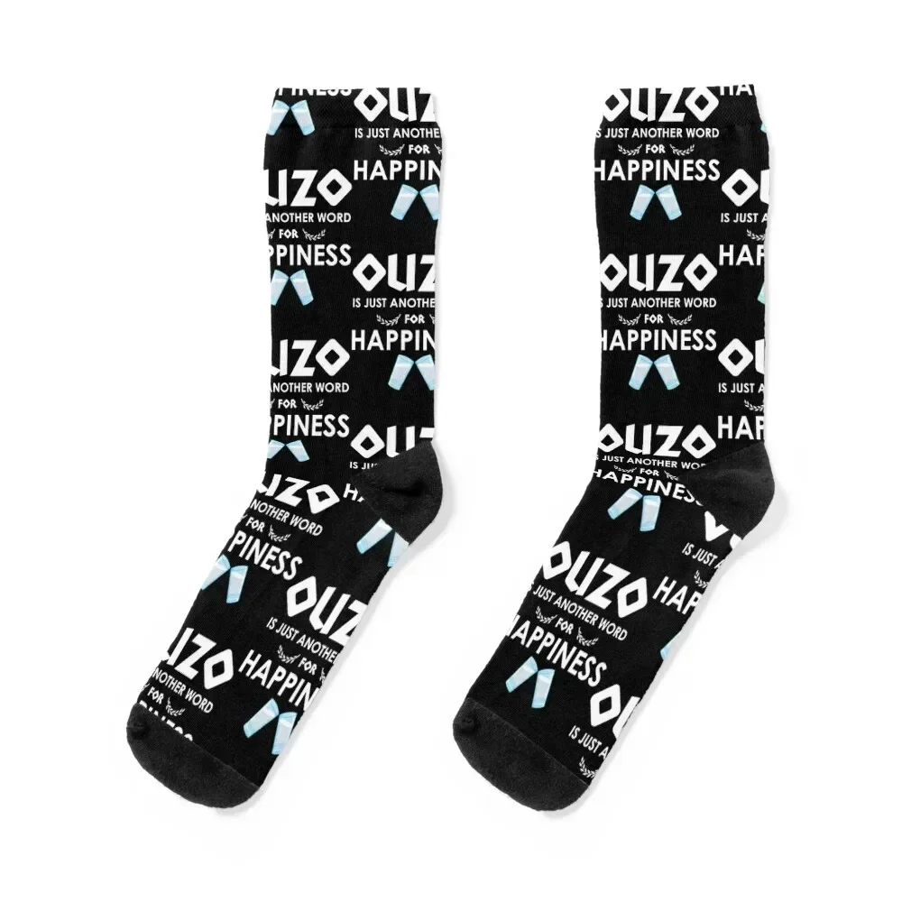 

Happiness Greek Pride Ouzo design Socks winter thermal Rugby sports and leisure luxe Women's Socks Men's