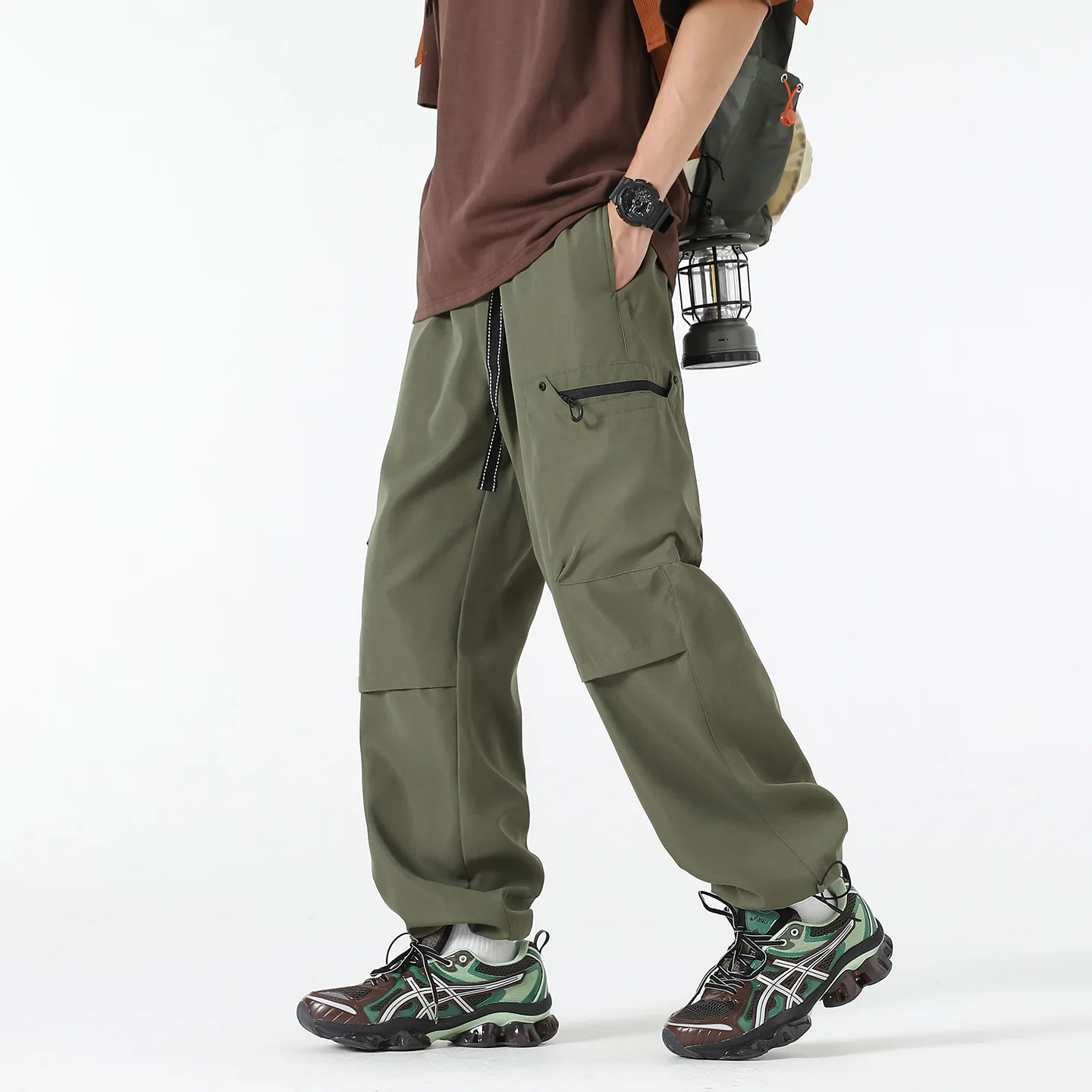 2026 Season Overalls Men's Outdoor Quick-drying Tide Brand Casual Pants Loose Straight Pants
