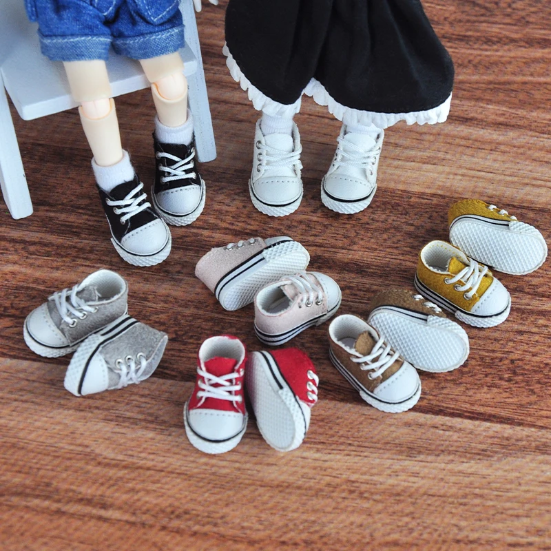 Ob11 DOLL Canvas Sports Shoes With Shoelaces Dolls Accessories For Obitsu 11 Holala, Mollys, Gsc, Ymy, 1/12bjd handmade