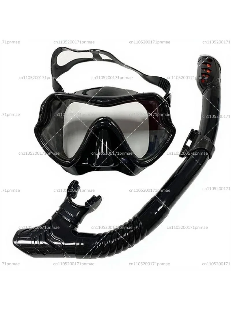 2 Piece Diving Goggles Snorkel Set Adult Large Frame Silicone Mask for Snorkeling Tour
