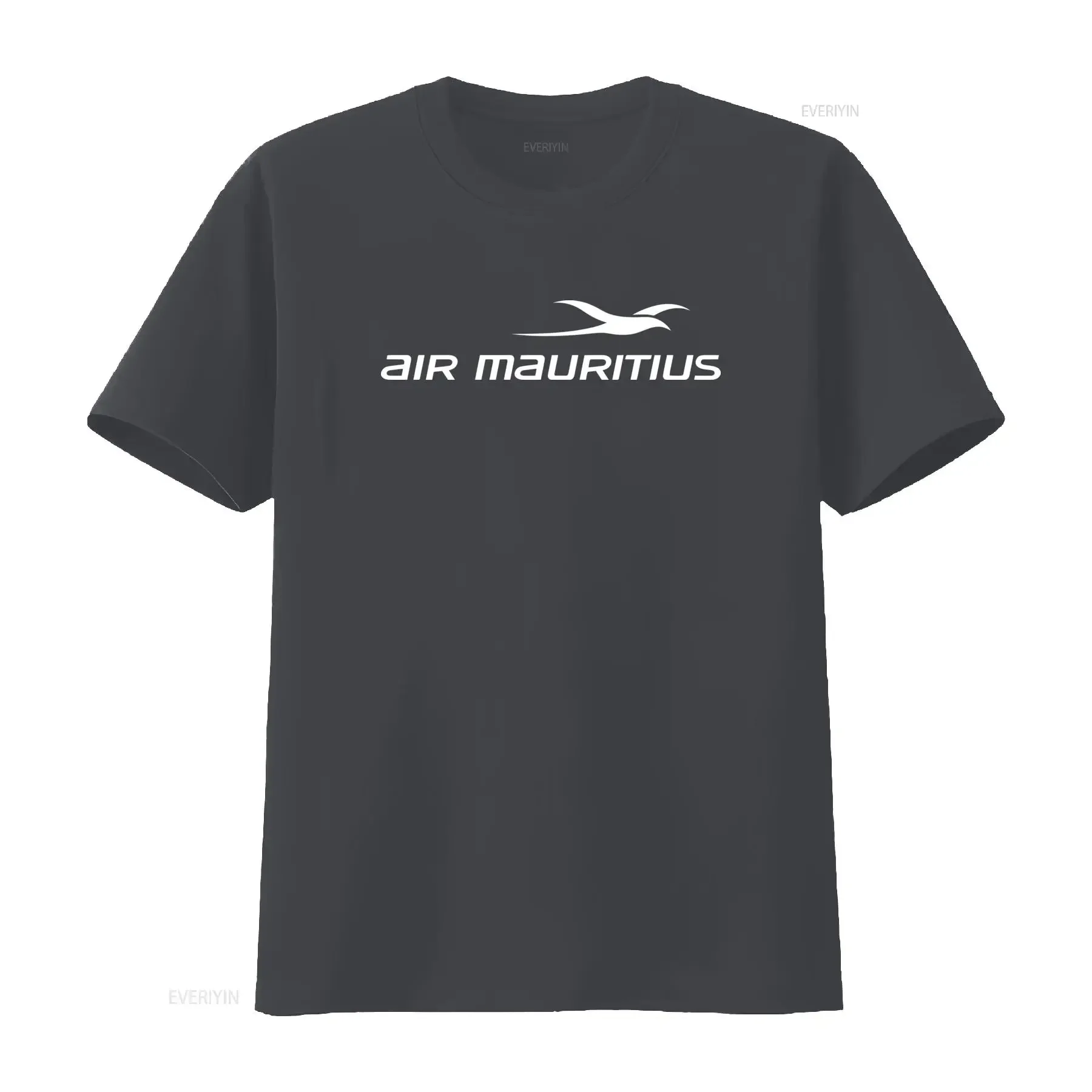 Air Mauritius White Logo Port Louis Airline Geek Red Cotton T Shirt for Fashion Casual  vintage Washed Versatile Comfortable view 3