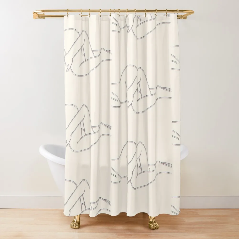 

CUNI REVERSED Shower Curtain Waterproof Shower And Anti-Mold Cover Curtain