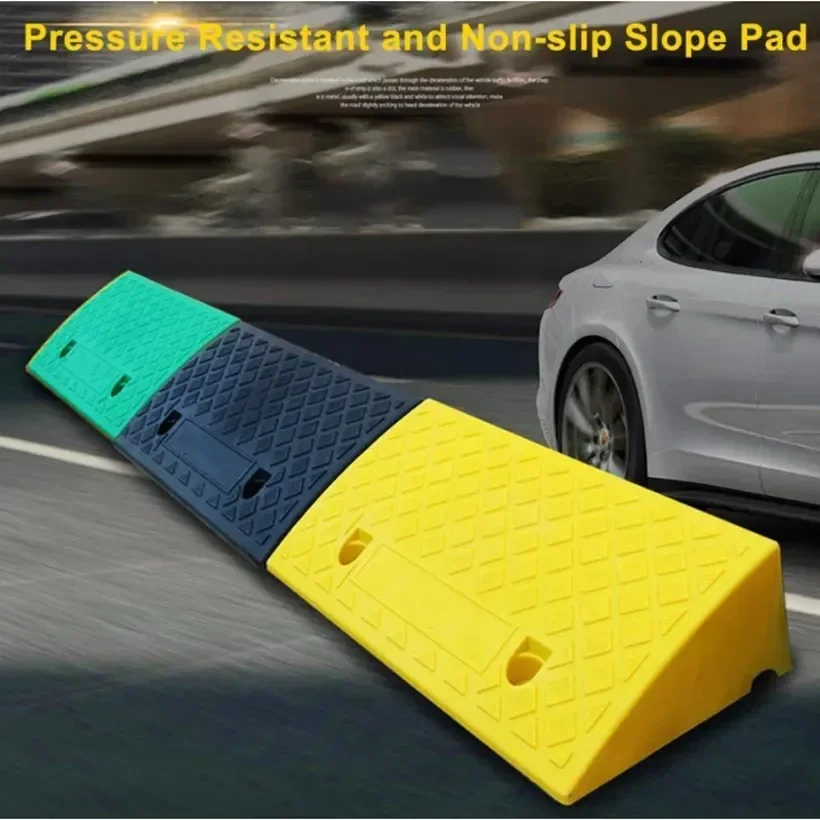 Car Access Ramp Triangle Pad Speed Reducer Durable Threshold for Automobile Motorcycle Heavy Wheelchair Duty Rubber Wheel Car A