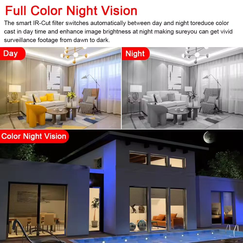 4K 8MP 16CH NVR Surveillance Kit Color Night Vision Dome Camera Security System Set Indoor CCTV IP Video Surveillance Camera