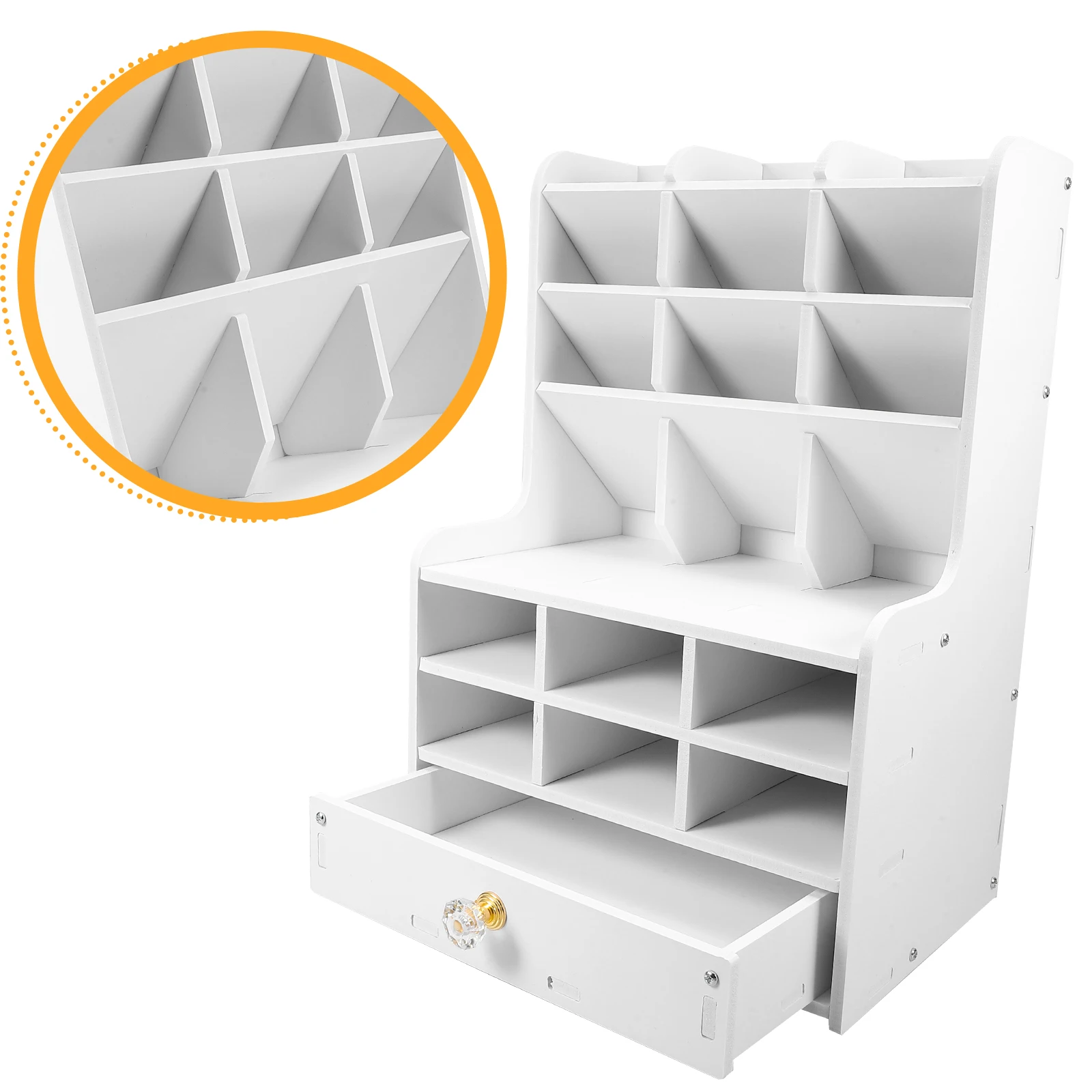 15 حجرة بولي كلوريد الفينيل الخشب البلاستيك سعة كبيرة منظم مكتب حامل قلم القرطاسية تخزين الرف لوازم الطلاب