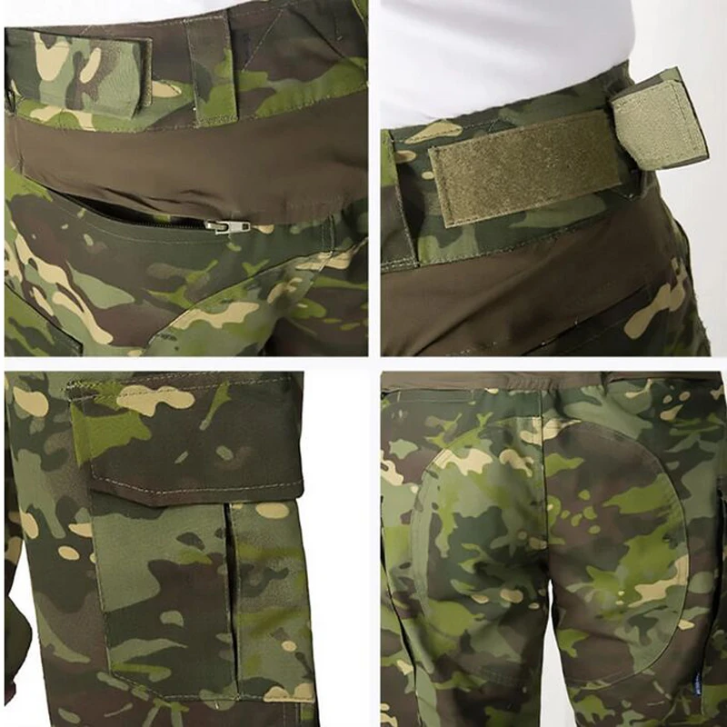 Tactical Camouflage Pants Autumn Men Pants Elastic G3 Pant Work Rip-Stop Mens Outdoor Trousers