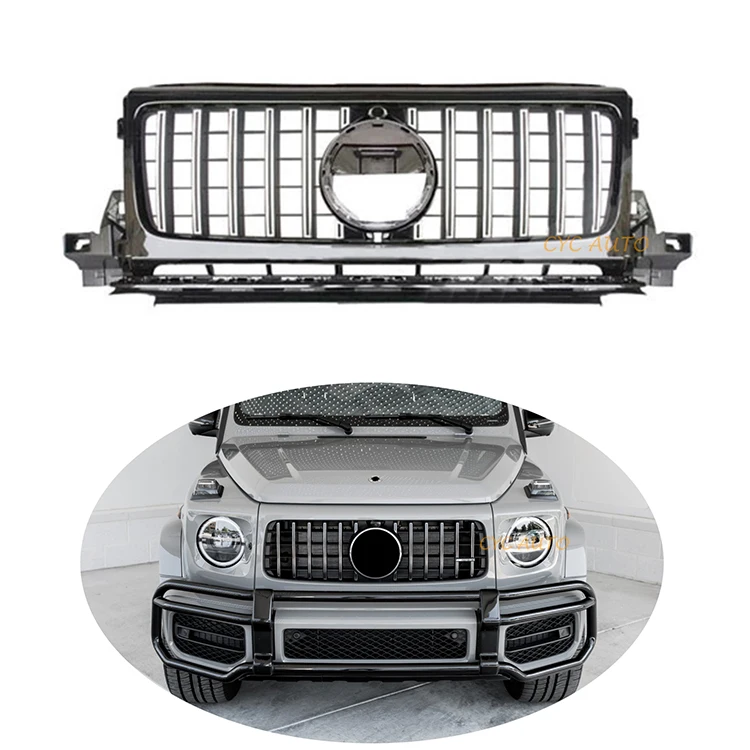 

High quality facelift Upper G63 GT style front bumper grille for Mercedes Benz G CLASS W464 G-wagon G500 G550 2019 2020 2021+