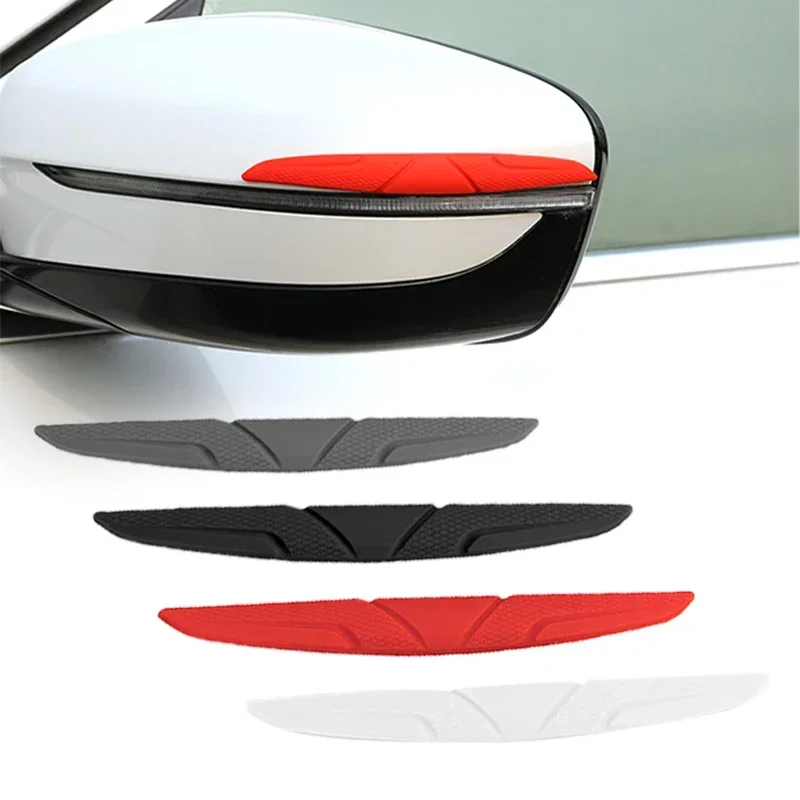 4PCS Silicone Car Anti-Collision Protector Strip Door Edge Guard Rearview Mirror Protection Stickers Auto Exterior Accessories