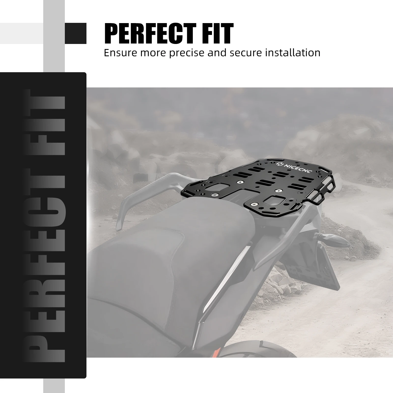 NICECNC For KTM 1290 Super Adventure /R/S 2021-2024 Rear Luggage Rack Cargo Rack For Soft Luggage Tool Bags Roll Bags