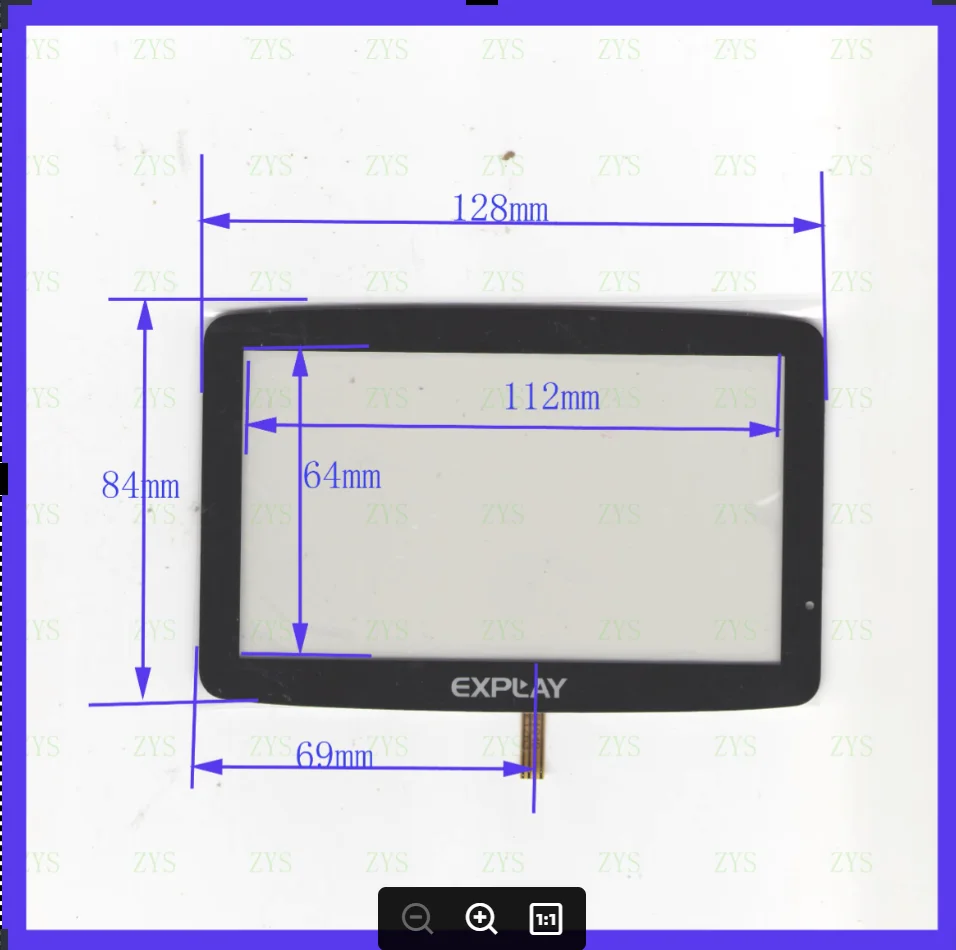 EXPLAY this is compatible 128*84mm 4 line touch screen panel  Sensor glass Compabible for GPS 128*84