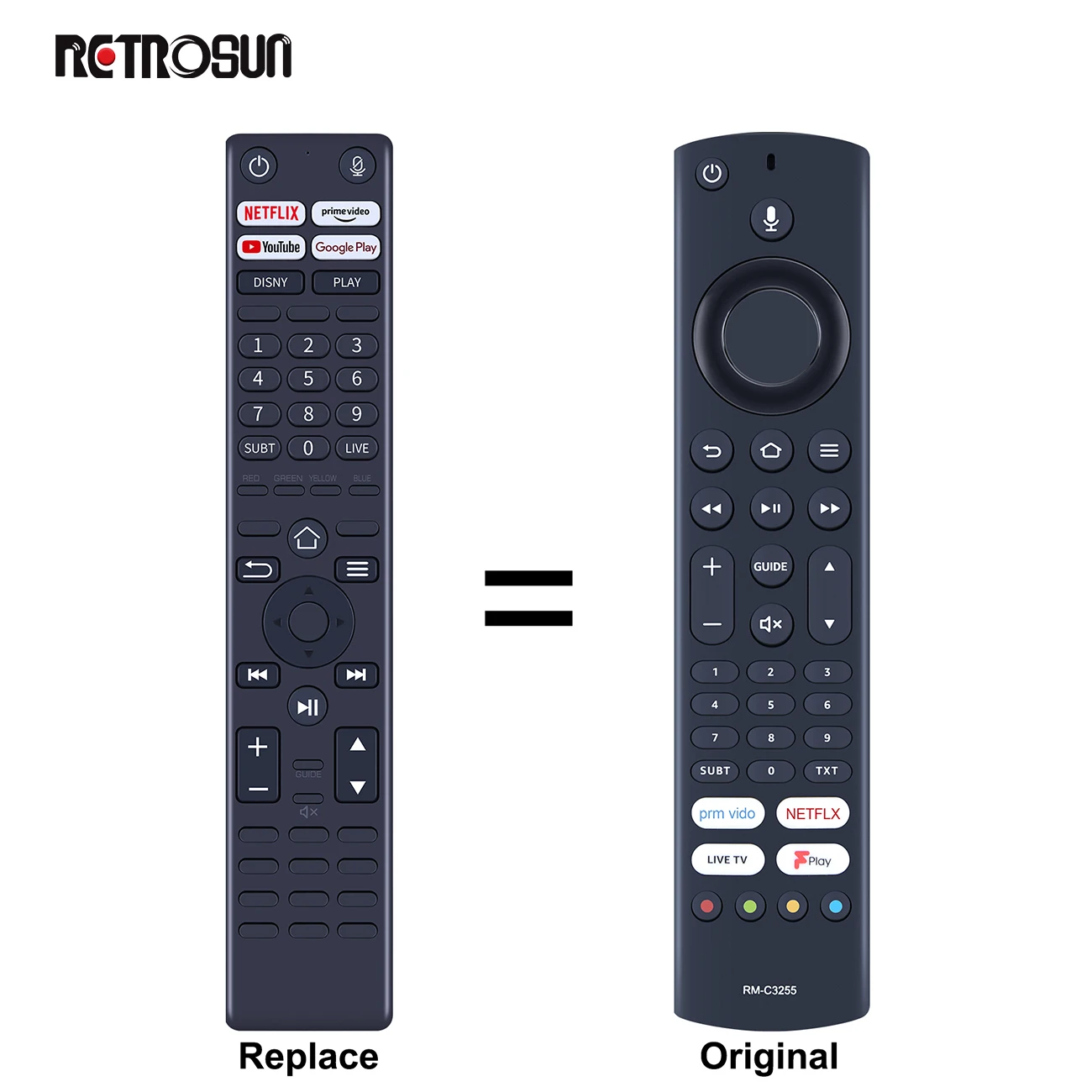 

New New RM-C3255 Voice Remote Control fit for JVC Fire TV LT-32CF600 LT-40CF700 LT-43CF700