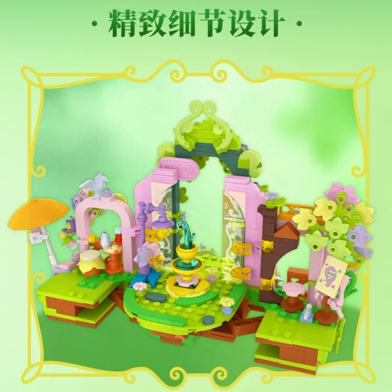 My Little Pony Series Building Blocks Fluttershy's Secret Garden Assembly Model Twilight Sparkle Pinkie Pie Ornament Toy Gift view 4