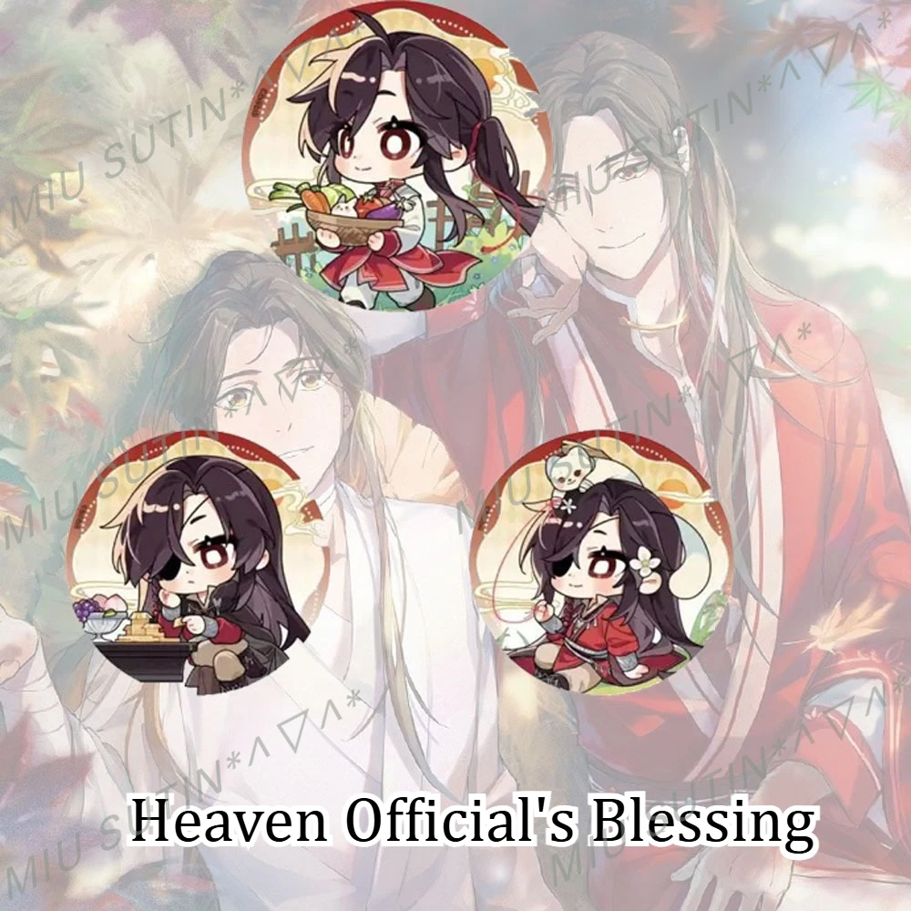 

Heaven Official’s Blessing Badge Anime Accessories Qi Version Hua Cheng Xie Lian Fashion Anime Jewelry for Collectible Gift