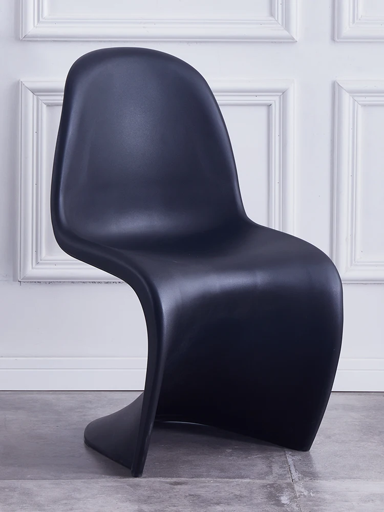 Dining Chair Modern Simple Chair Home Restaurant Thickened Plastic Back Chair Designer Chair