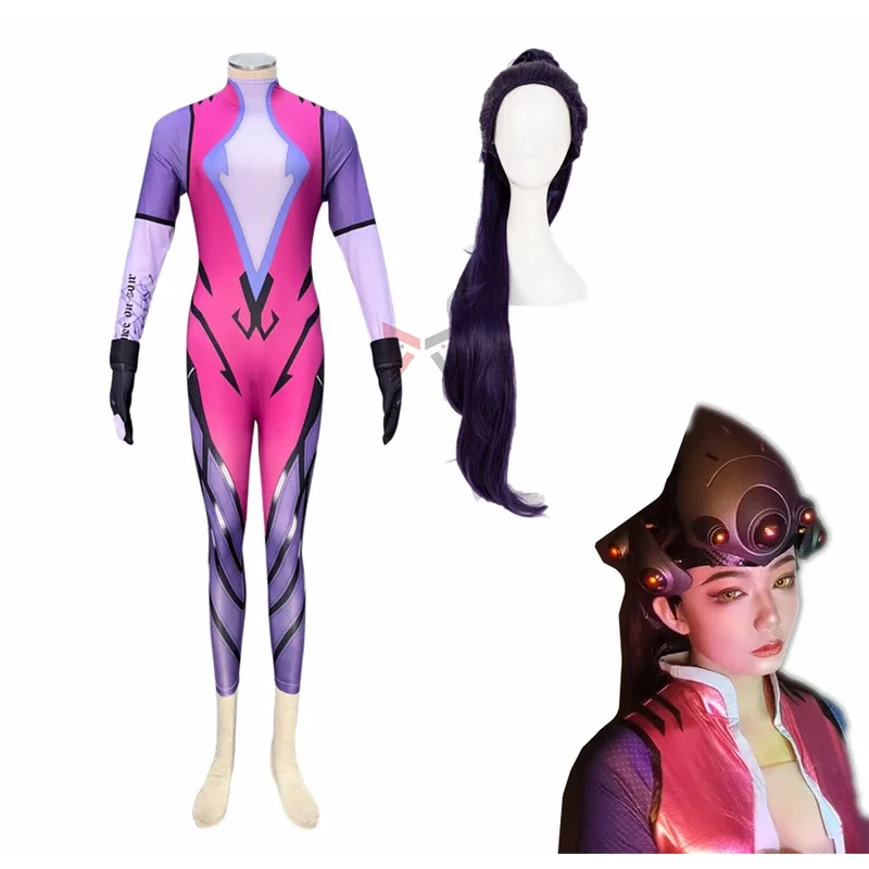 New Widowmaker Cosplay Costume Jumpsuit Helmet Wig As Choose For Kids Girl Plus Size