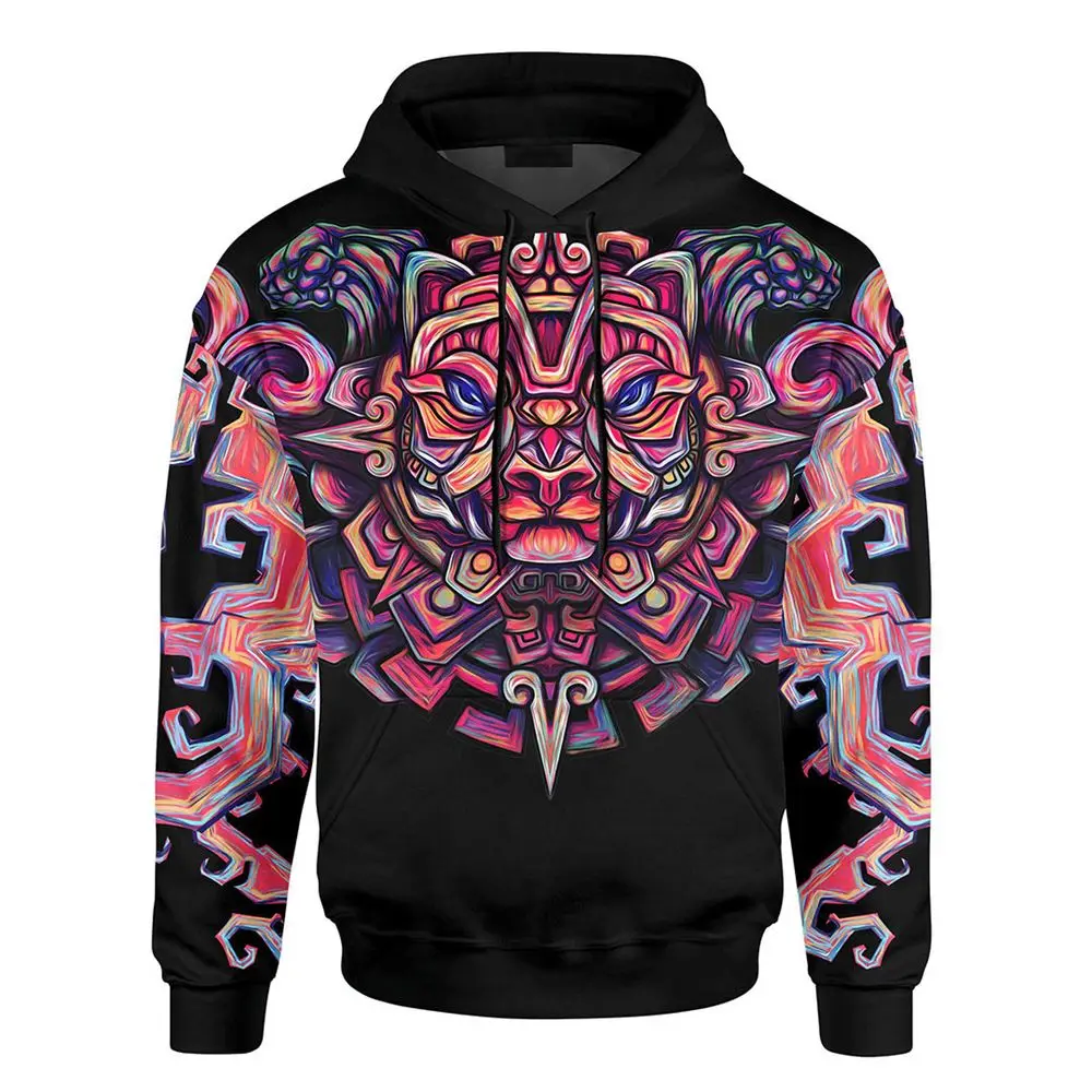 Men Mexico Hoodie 3D Print Animal Lion Fashion Abstract Men's Clothes Tops Casual Oversize Loose Comfortable Men Pullover Tops