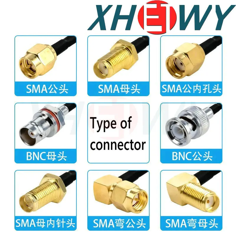 

RG174 RF adapter cable BNC to SMA male and female connectors Q9 to SMA antenna signal connection extension cable SMA bend