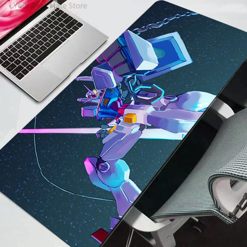 

Большой коврик для мыши XXL с белыми бахромами, резиновый настольный коврик для ноутбука, ПК, геймерской клавиатуры, мобильных устройств, в стиле Mobile Suit Gundam