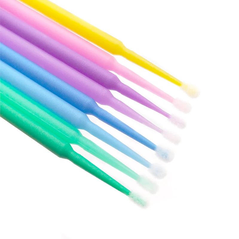 Extension de cils individuelle, 500/1000 pièces, coton-tige pour enlever les cils, microbrosse pour outils de maquillage, vente en gros, microbrosse
