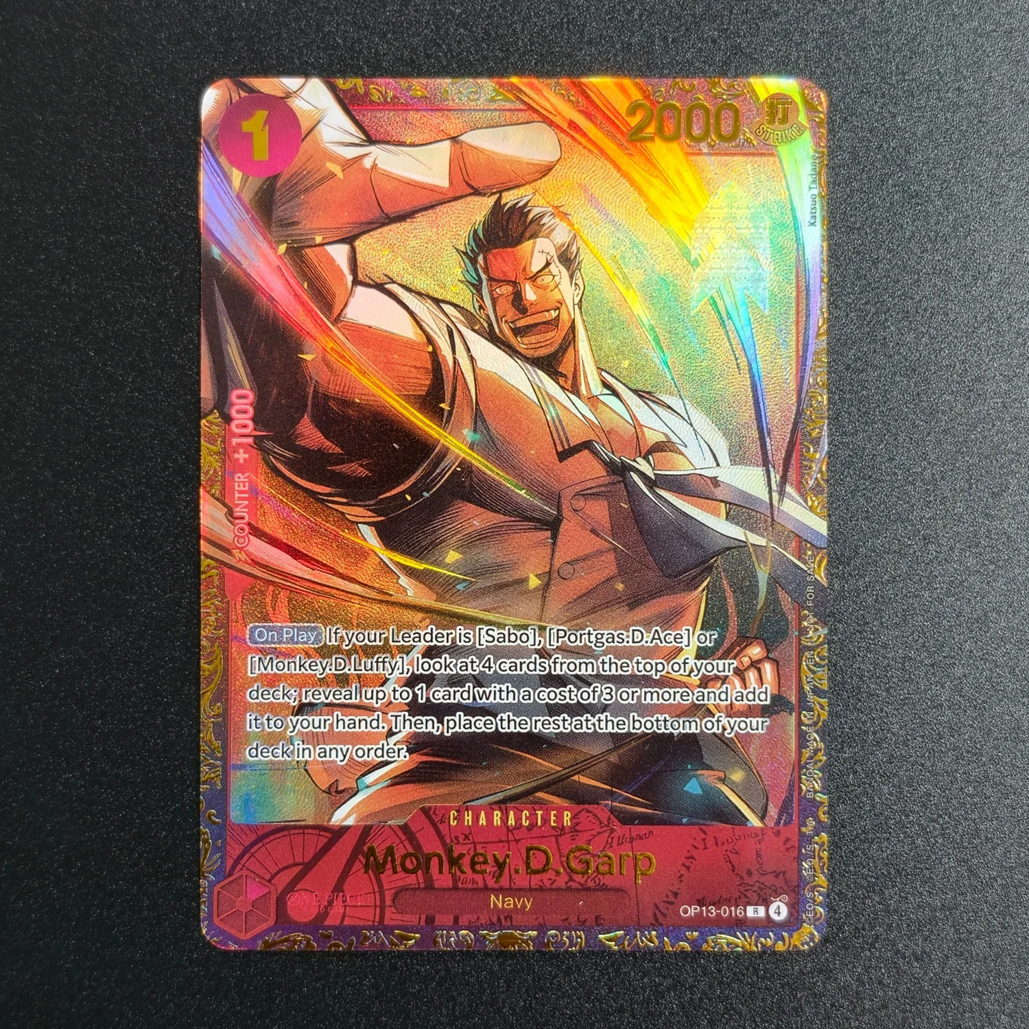 Monkey.D.Garp Treasure Cup March 2026 One Piece Promotion Cards OP13-016 English TCG Anime Cards
