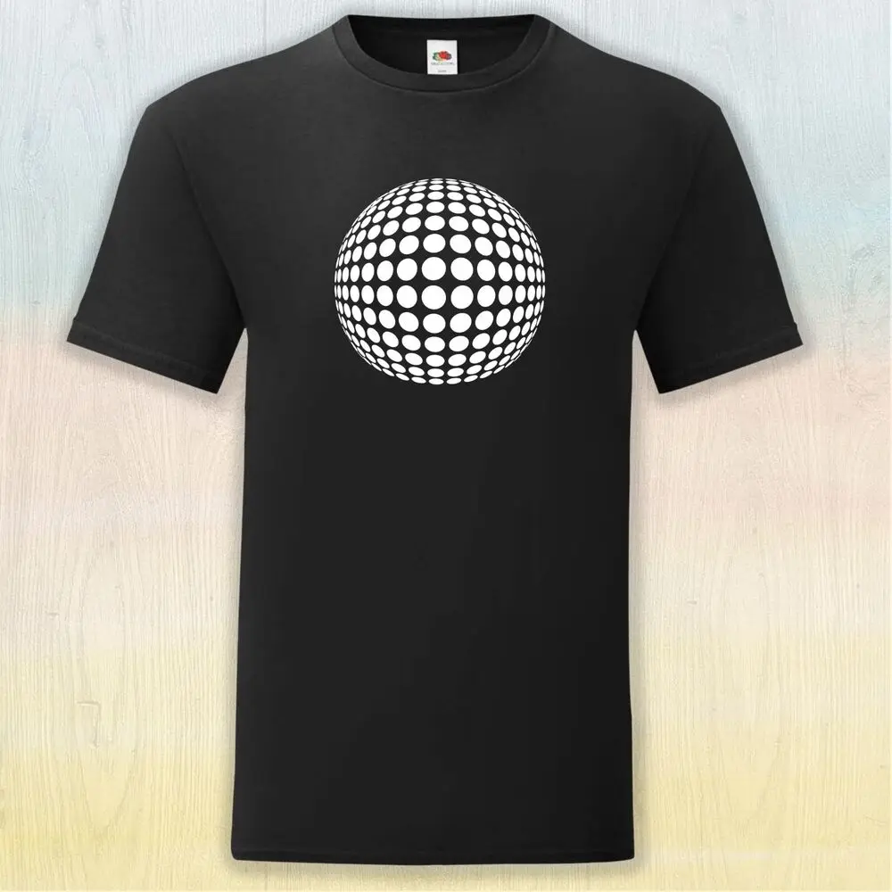 Op Art Style Dot Sphere Hand Printed T-Shirt Birthday Gift Size S - 3XL  High Quality 100%Cotton Short Sleeve