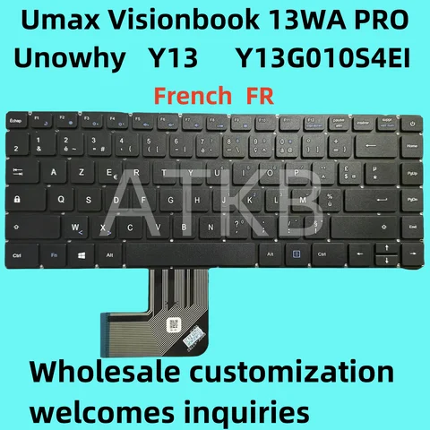 Nouveau FR français pour Umax Visionbook 13WA PRO Unowhy Y13 Y13G010S4EI MB2903005 PRIDE-K2782 ordinateur portable clavier Clavier